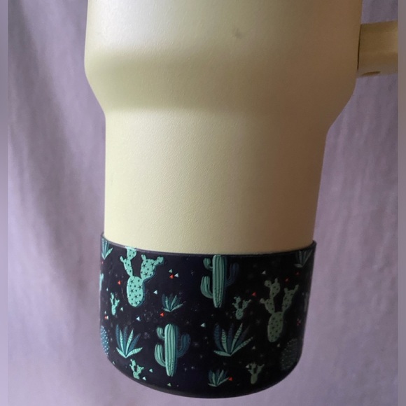 Neon Green and Fuchsia Pink Stanley Cup with Cactus Boot - Picture 9 of 14